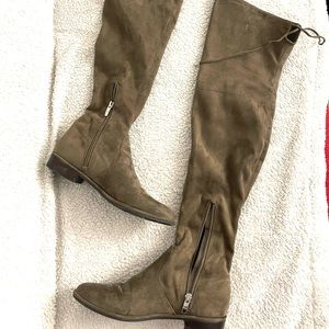 marc fisher over the knee boots in taup